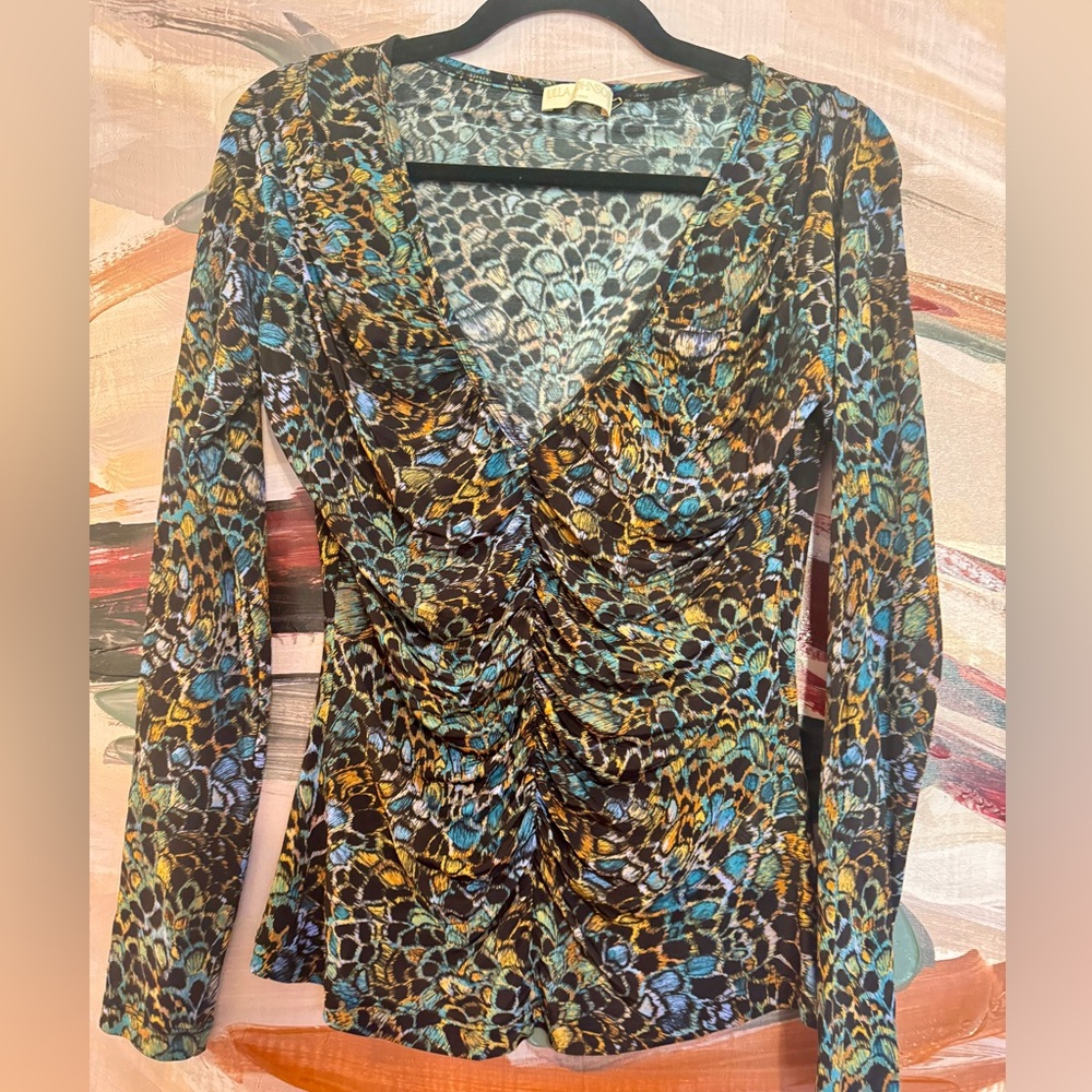 Ulla Johnson Ruched V-Neck Top  size M - Picture 3 of 10